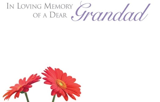 Florist Small Cards - In Loving Memory Dear Grandad