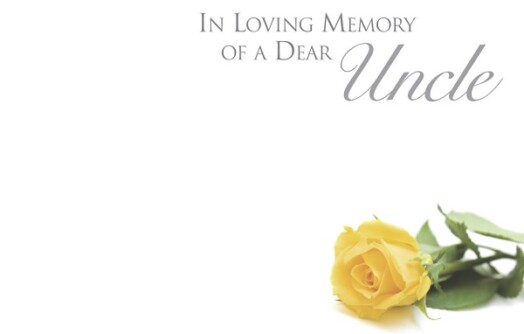 Florist Small Cards - In Loving Memory Dear Uncle