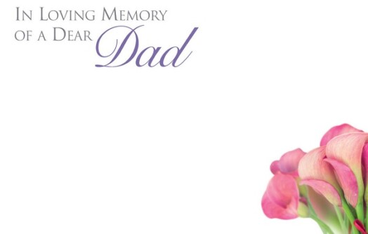 Florist Small Cards - In Loving Memory Dear Dad