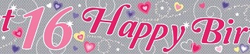9ft Banner Sweet 16th Birthday