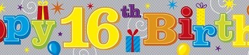 9ft Banner 16th Birthday
