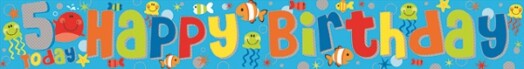 9ft Banner 5th Birthday