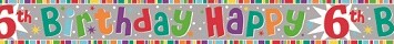 9ft Banner 6th Birthday