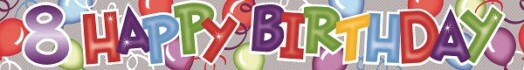9ft Banner 8th Birthday