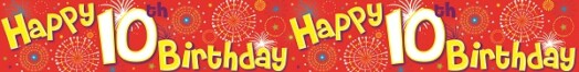 9ft Banner 10th Birthday
