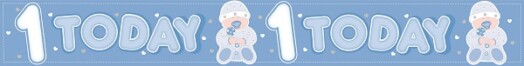 9ft Banner 1st Birthday Boy