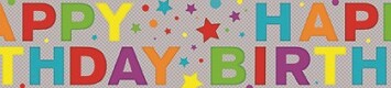 9ft Banner Happy Birthday Text