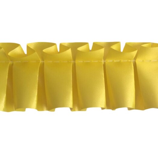 Pleated Ribbon - Lemon Yellow