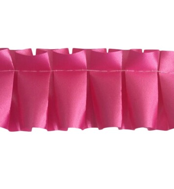 Pleated Ribbon - Cerise Pink
