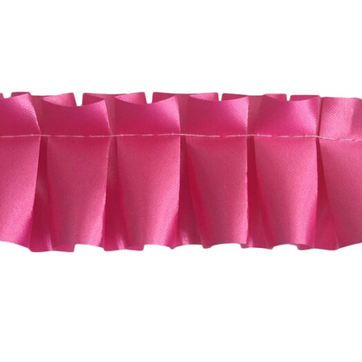Pleated Ribbon - Cerise Pink