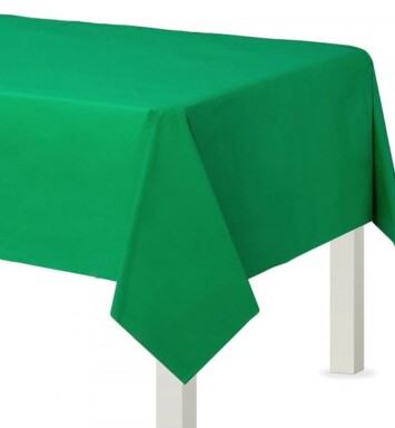 Plastic Table Cover - Festive Green