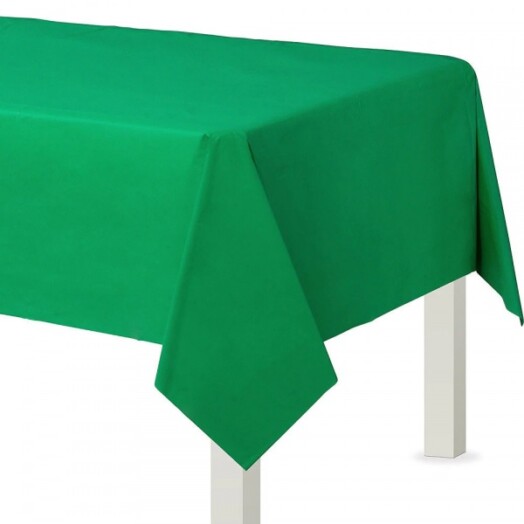 Plastic Table Cover - Festive Green