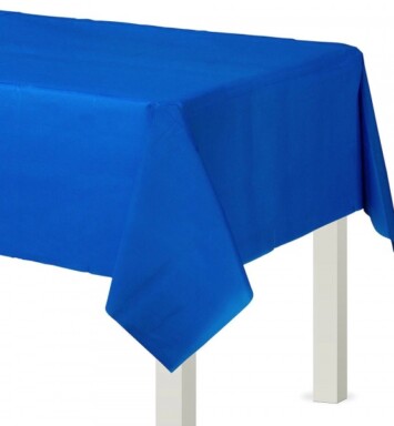 Plastic Table Cover - Bright Royal Blue