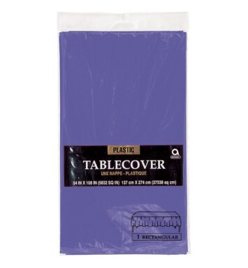 Plastic Table Cover - Purple