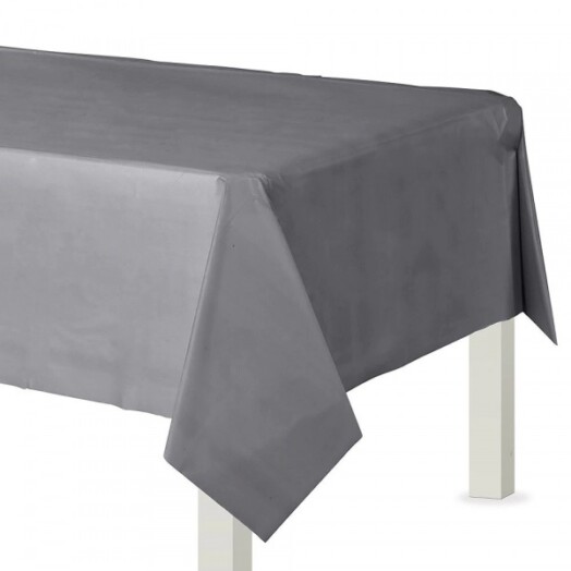 Plastic Table Cover - Silver