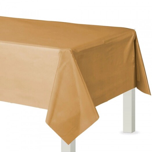 Plastic Table Cover - Gold
