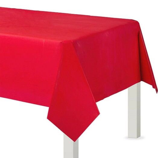 Plastic Table Cover - Apple Red