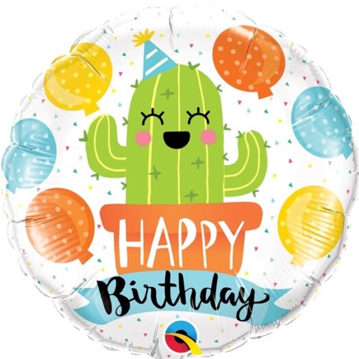 18 Inch Party Cactus Birthday Foil Balloon