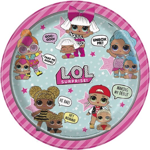 LOL Surprise 9" plates