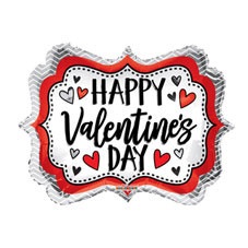 18" Happy Valentine's Day Foil Balloon