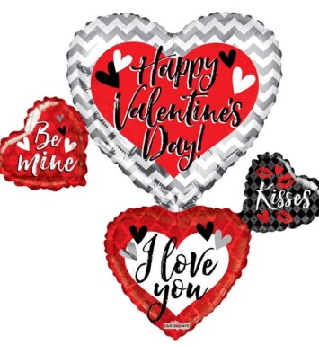 36" Happy Valentine's Day Balloon Bouquet Super Shape Balloon