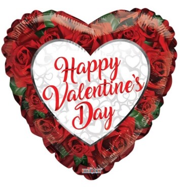 18 Inch Happy Valentine's Day Foil Balloon