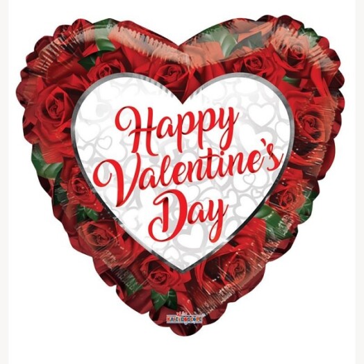 18 Inch Happy Valentine's Day Foil Balloon
