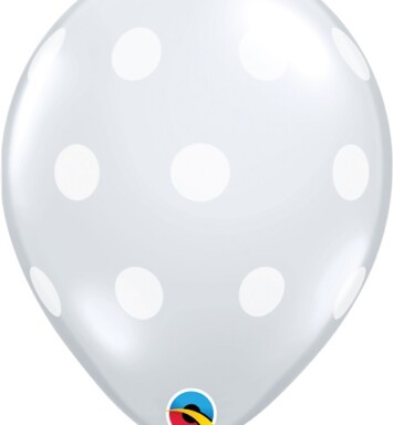 11 Inch Big Polka Dots Diamond Clear Latex