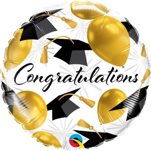 18 Inch Gold Balloons Congratulations Grad Foil Balloon