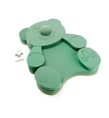 Raised Sitting Teddy Foam Floral Frame