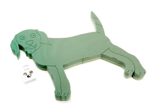Dog Foam Floral Frame