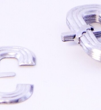 Aluminium Florist Letter - C