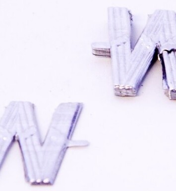 Aluminium Florist Letter - W