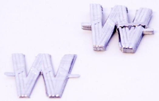 Aluminium Florist Letter - W