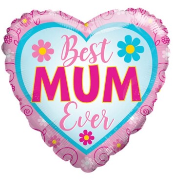 18" Best Mum Ever Foil Balloon
