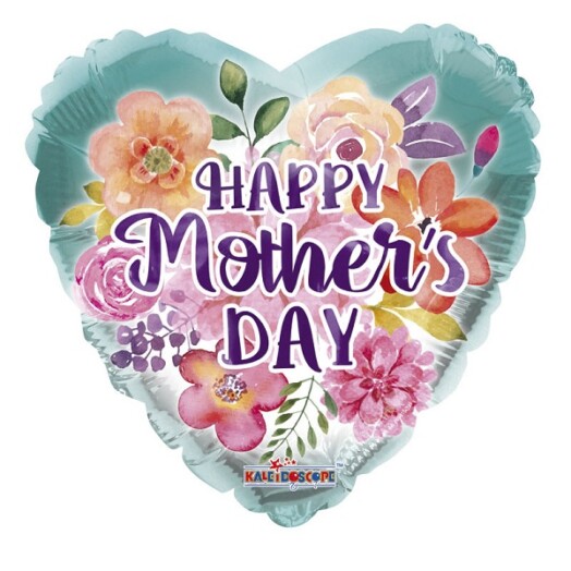 18" Happy Mother's Day Heart Foil Balloon