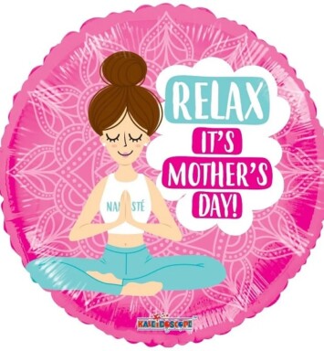 18" Happy Mother's Day Yoga Mum Foil Balloon