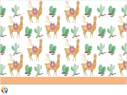 Llama Plastic Table Cover