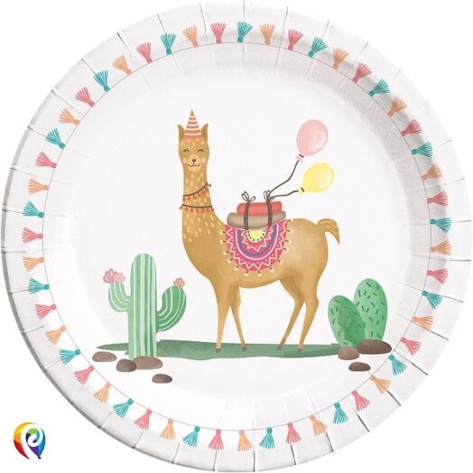 Llama Paper Plates
