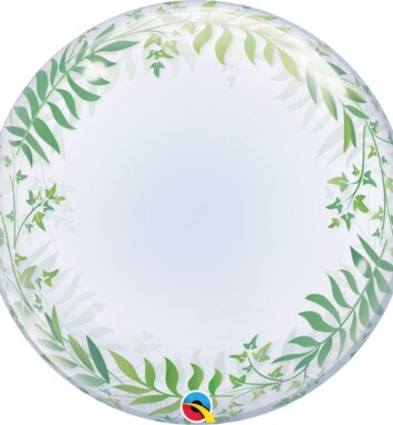 24" Deco Bubble - Elegant Greenery Balloon