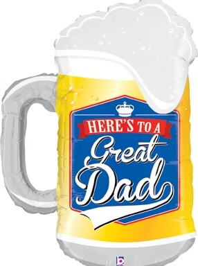 Great Dad Beer Mug Super Shape Foil Balloon
