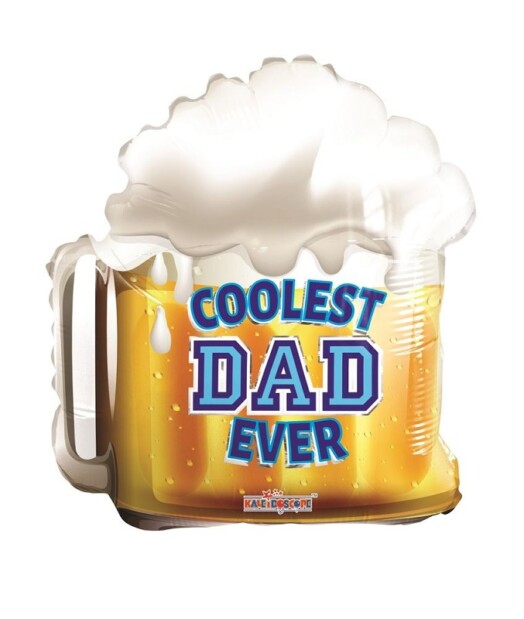 18 Inch Coolest Dad Beer Mug Foil Balloon
