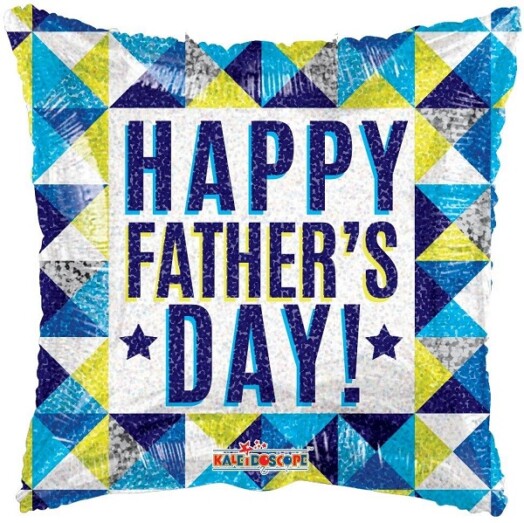 18 Inch Happy Father's Day Geometric Foil Balloon