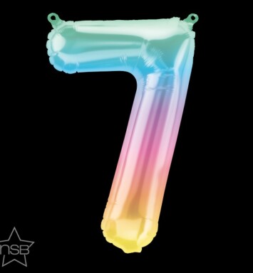 16" Mini Shape Number Balloon 7 - Jelli Ombre