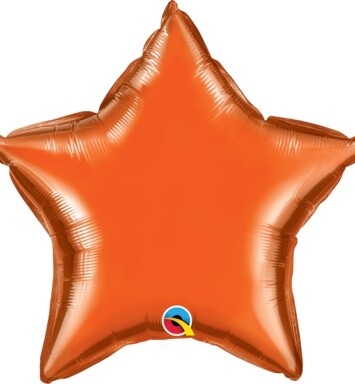 Unpackaged 20" Orange Star Foil Balloon