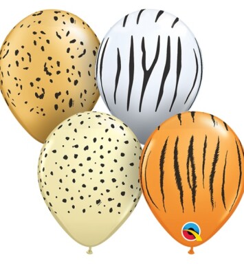 5 Inch Safari Assortment Latex Balloons 100ct