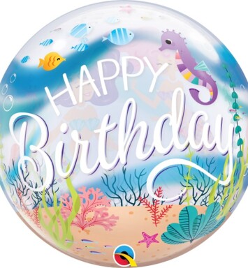 22" Mermaid Birthday Party Bubble Balloon