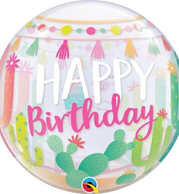 22" Llama Birthday Party Bubble Balloon