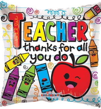18 Inch Teacher Thanks for All You Do Foil Balloon