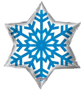 22" Snowflake Clear View Foil Balloon